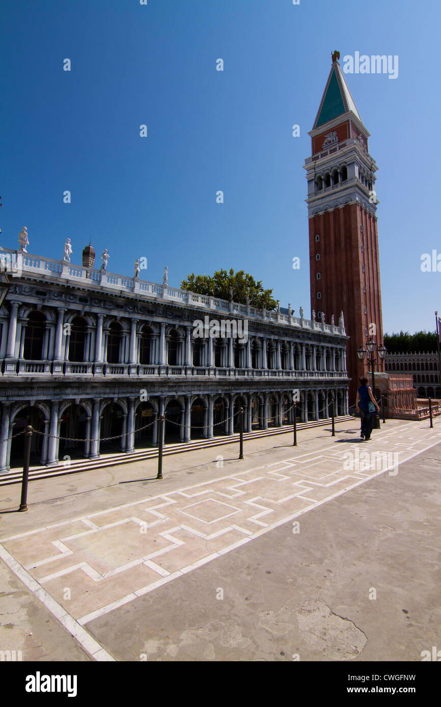 Model of St Marks Square in Venice in the Italian them park Italy in Miniature near Rimini Stock Photo
