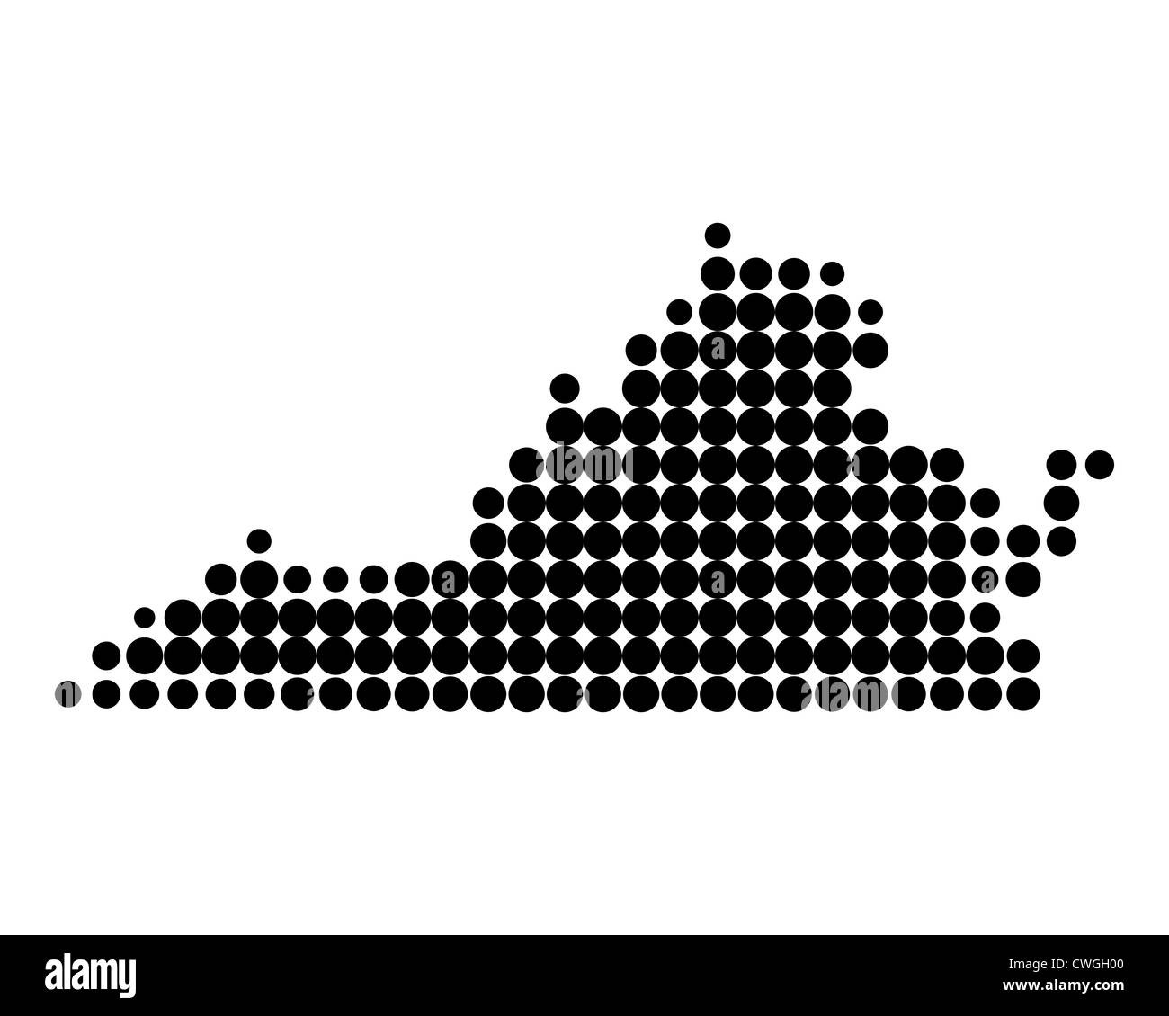 Map of Virginia Stock Photo Alamy