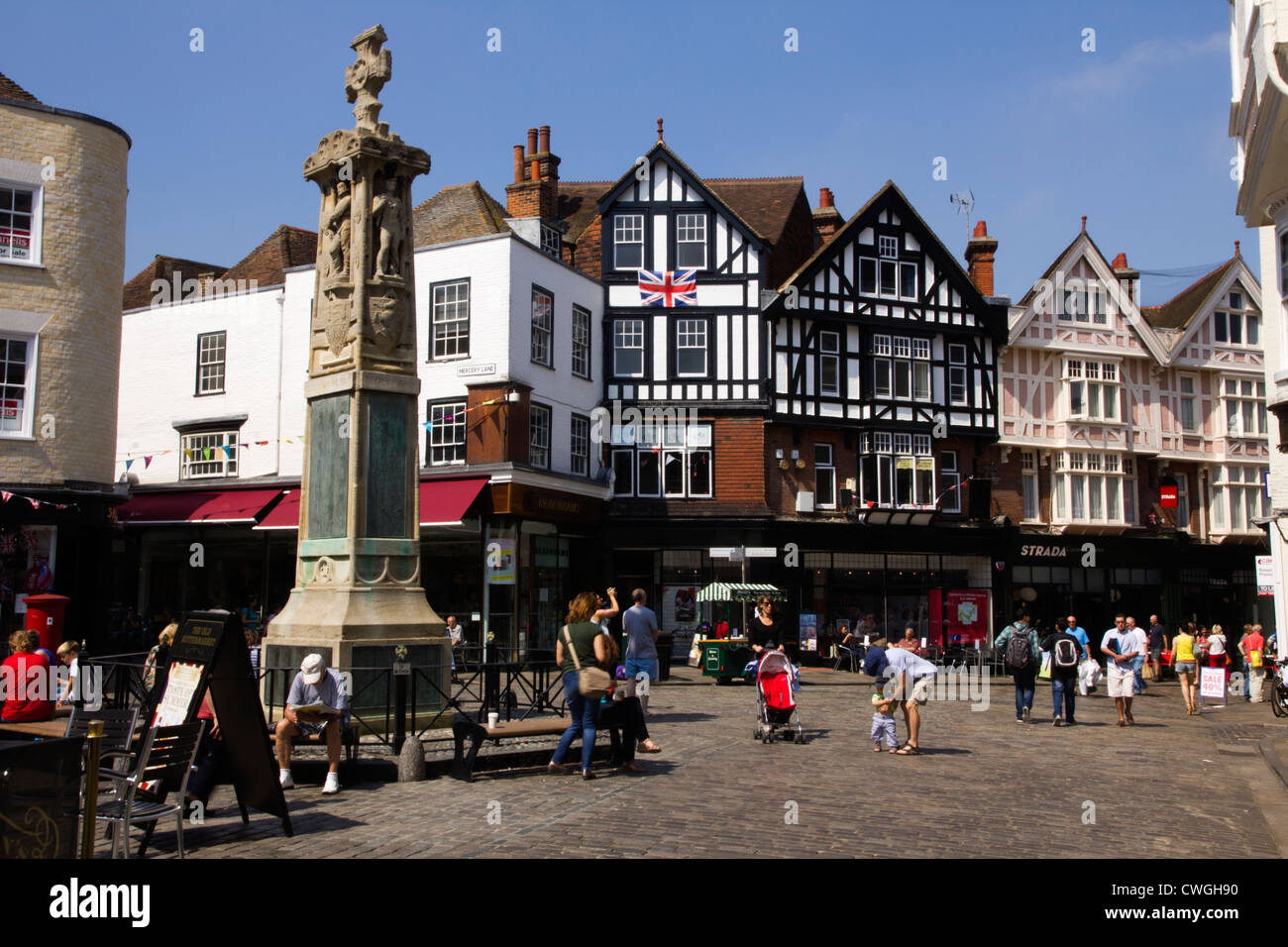 Canterbury, Kent centre with historical buildings Stock Photo