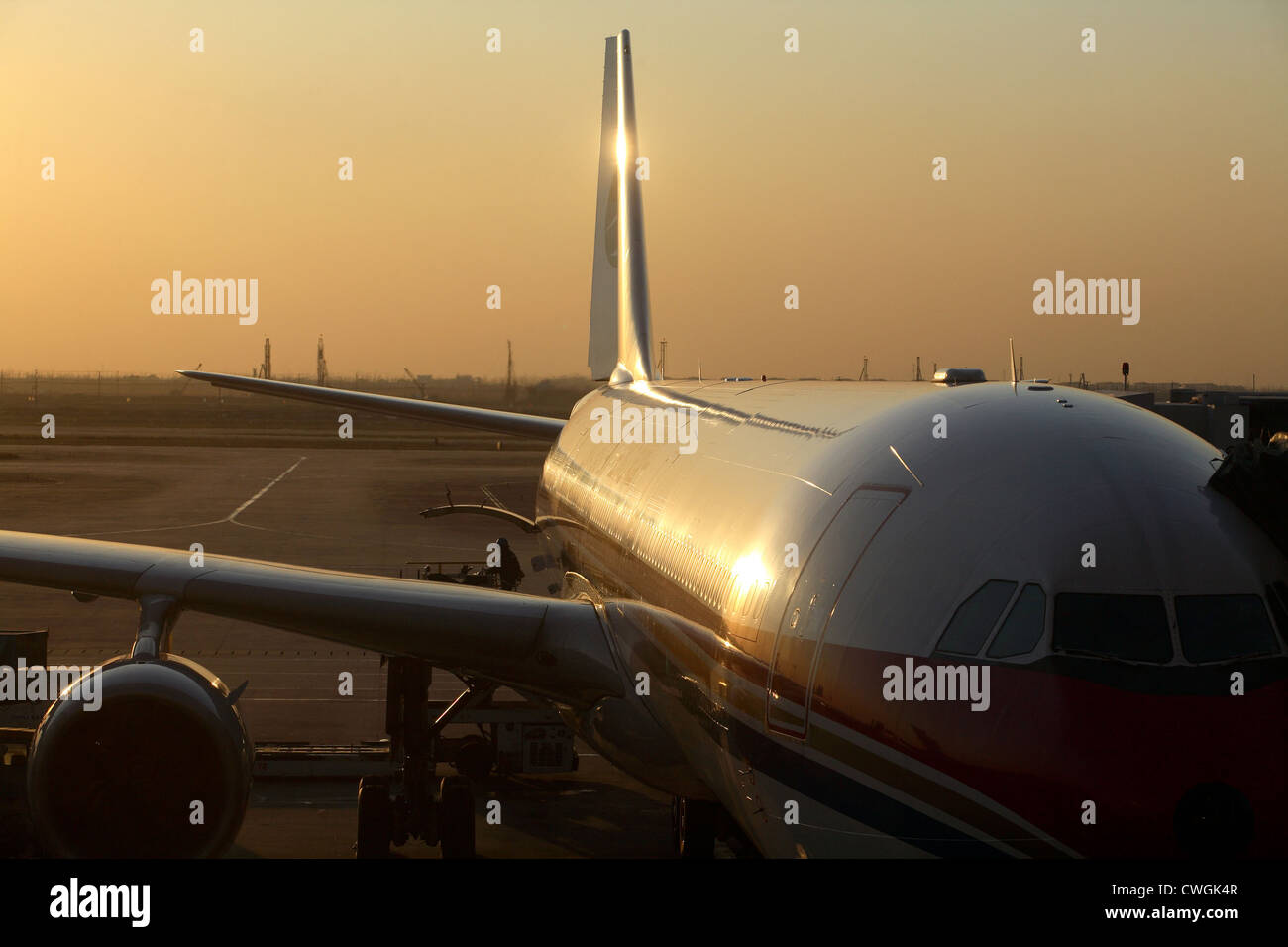 Shanghai, China Eastern aircraft will depart at Pudong Airport Stock Photo
