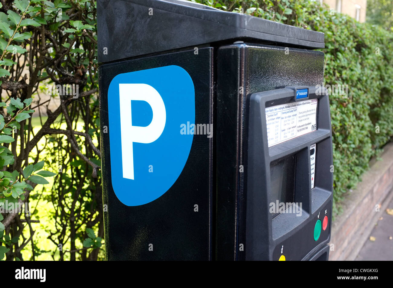 vehicle parking pay box east croydon surrey uk 2012 Stock Photo