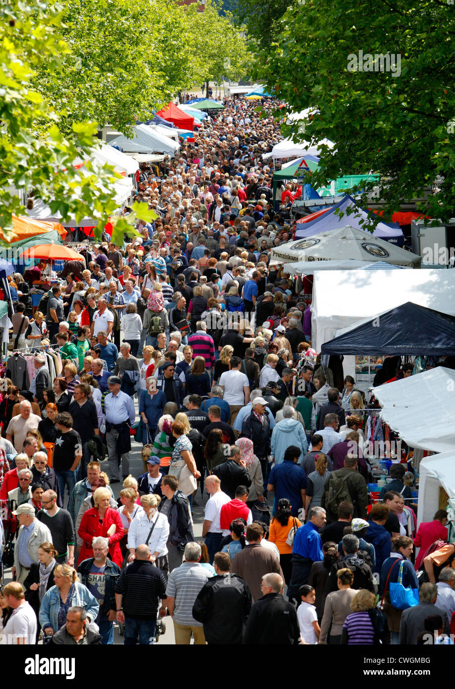 Large Flea Market for everybody, second hand market. Essen, Germany, Europe Stock Photo