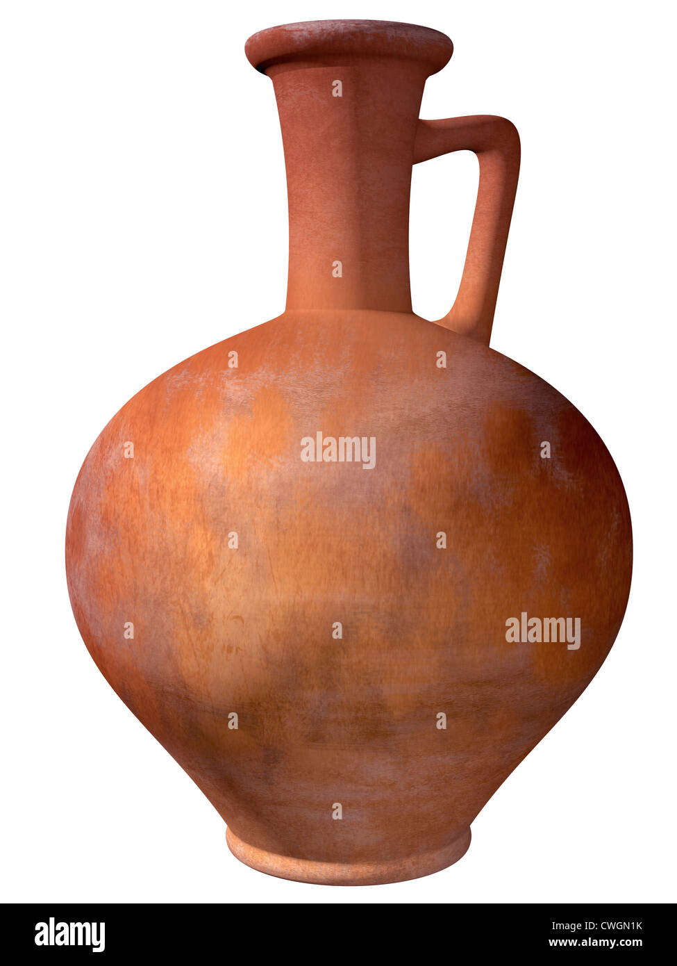 Isolated illustration of an ancient Roman wine jug Stock Photo