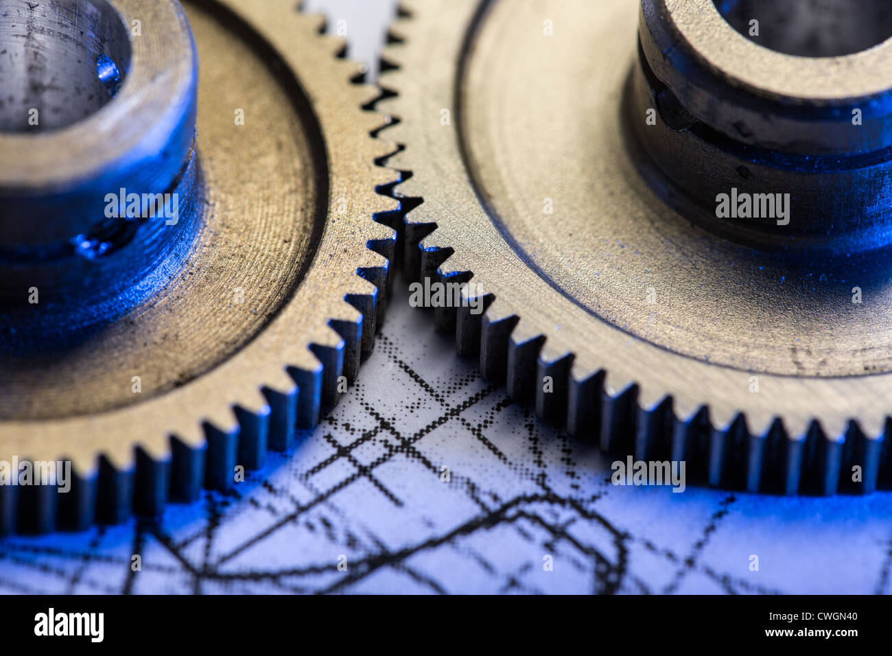Mechanical Rachet Mechanical ratchets and drafting Stock Photo - Alamy