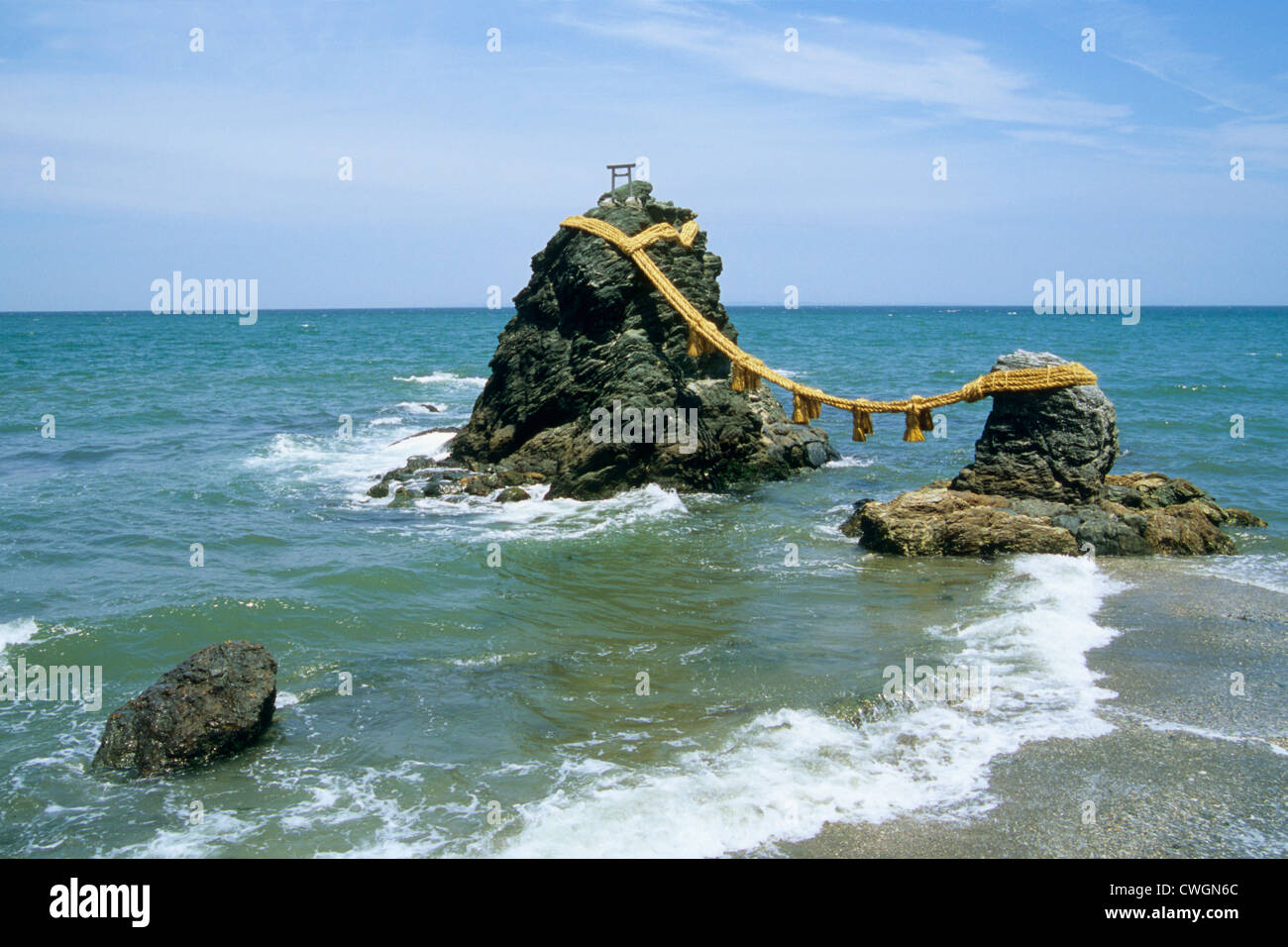 Japan Ise-shima Futami Meoto-iwa wedded rocks Stock Photo