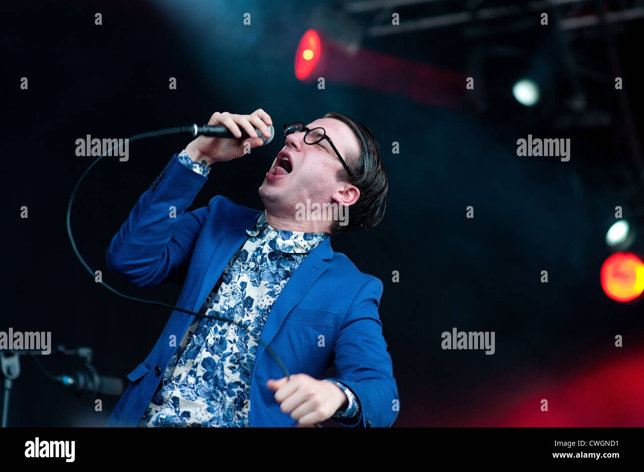 BENICASSIM, SPAIN - JULY 15: Spector band performs at FIB on July 15, 2012 in Benicassim, Spain. Stock Photo
