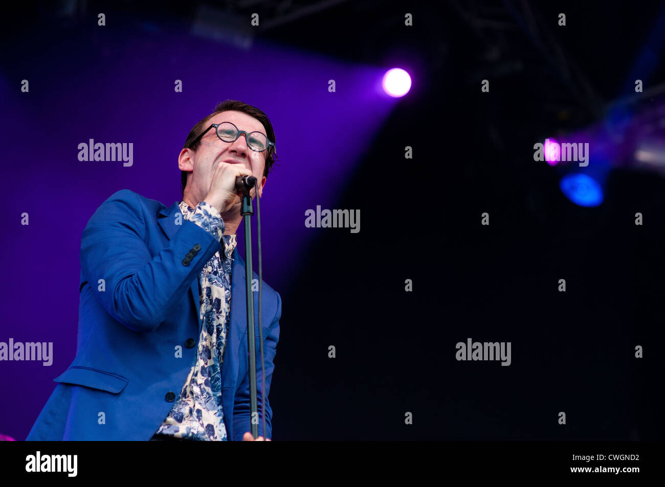 BENICASSIM, SPAIN - JULY 15: Spector band performs at FIB on July 15, 2012 in Benicassim, Spain. Stock Photo