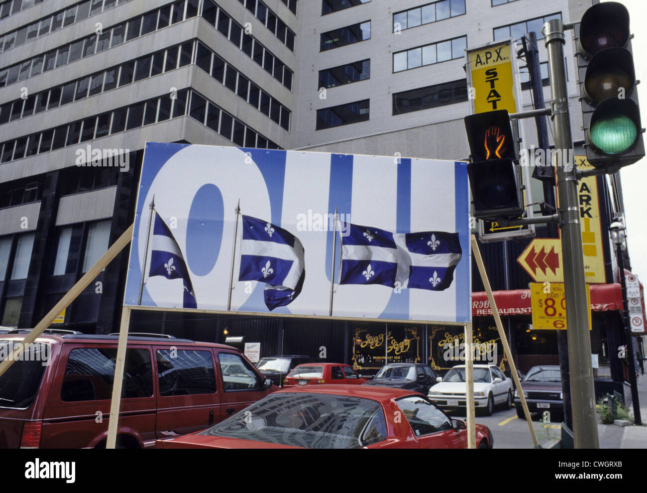 The 1995 Quebec referendum was the second referendum to ask voters in the  of Quebec whether Quebec should secede from Canada Stock Photo