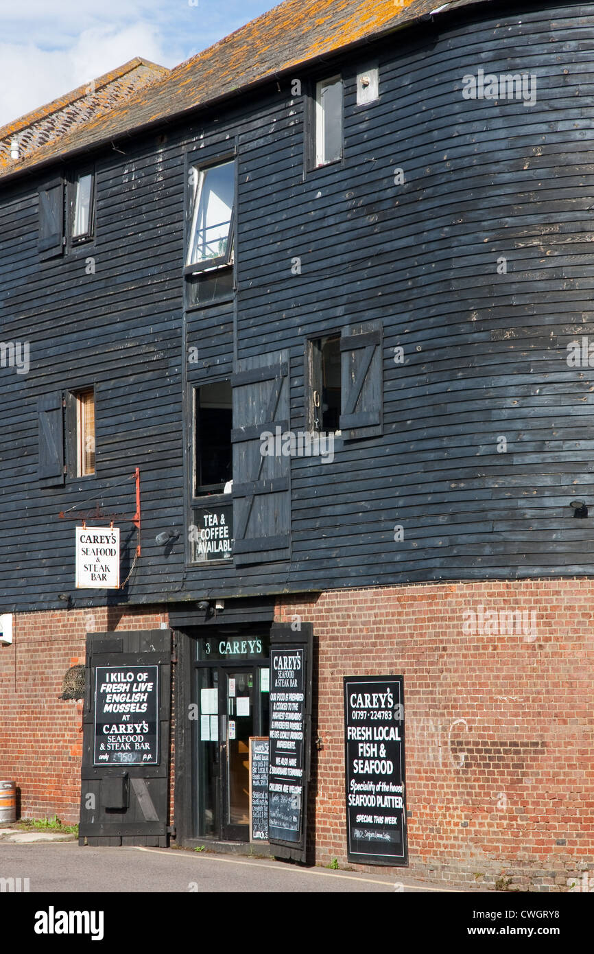 Old sailing loft and warehouse converted to house Carey's restaurant, Rye Stock Photo