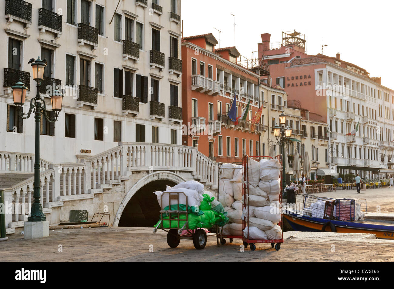 Goods delivery, Venice, Italy Stock Photo Alamy