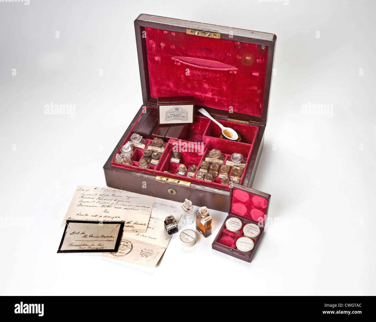 Prince Albert's original genuine traveling Medical Kit. An exhibition