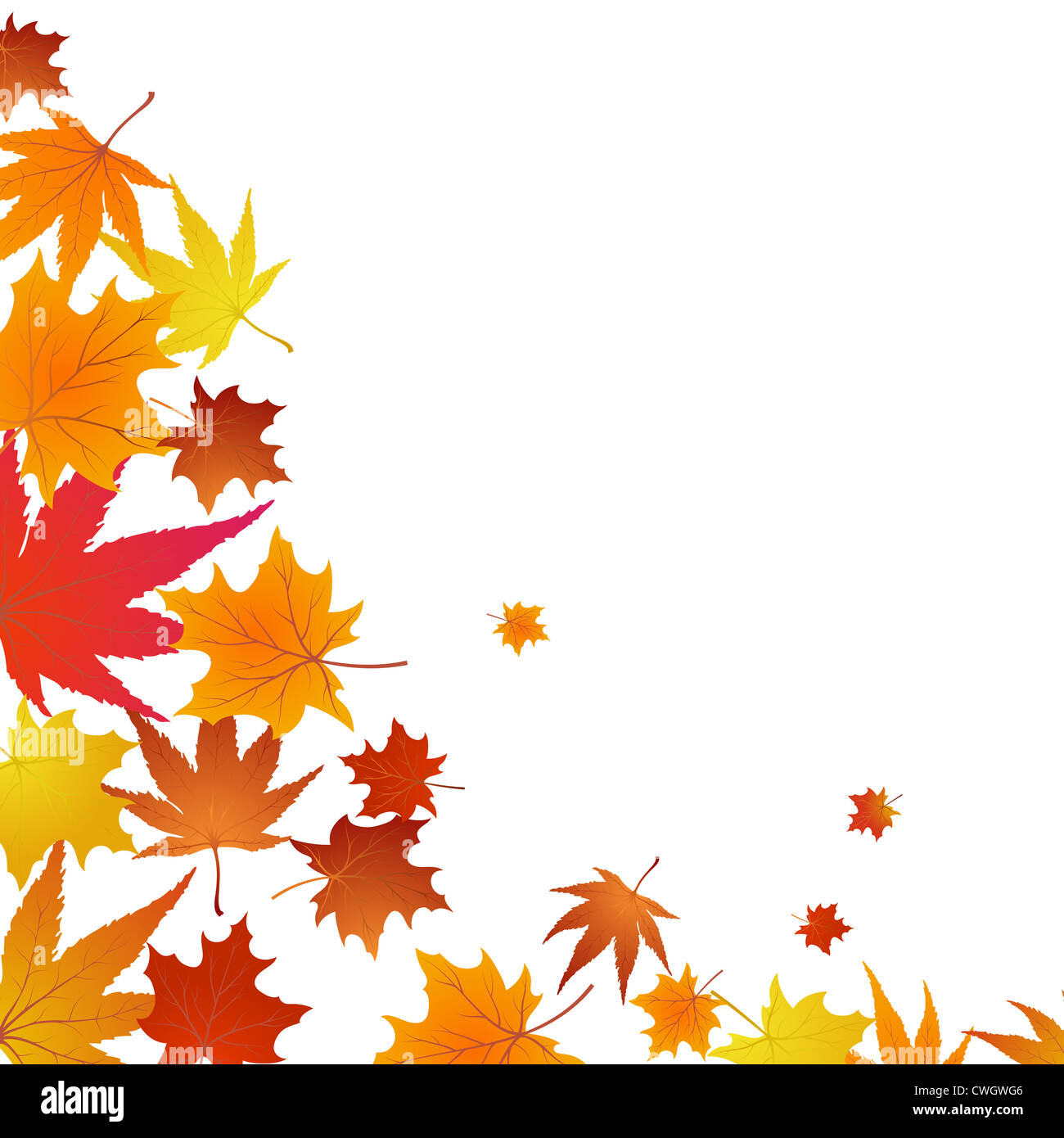 Autumn maples falling leaves background. Vector illustration Stock ...