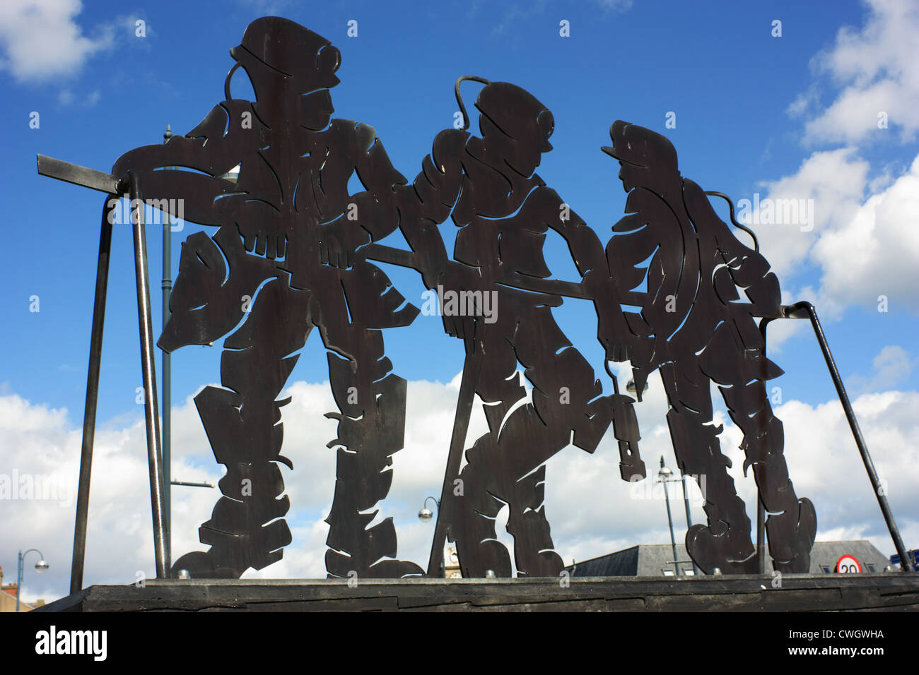 Coal miners' memorial sculpture "The Brothers" Seaham, north east