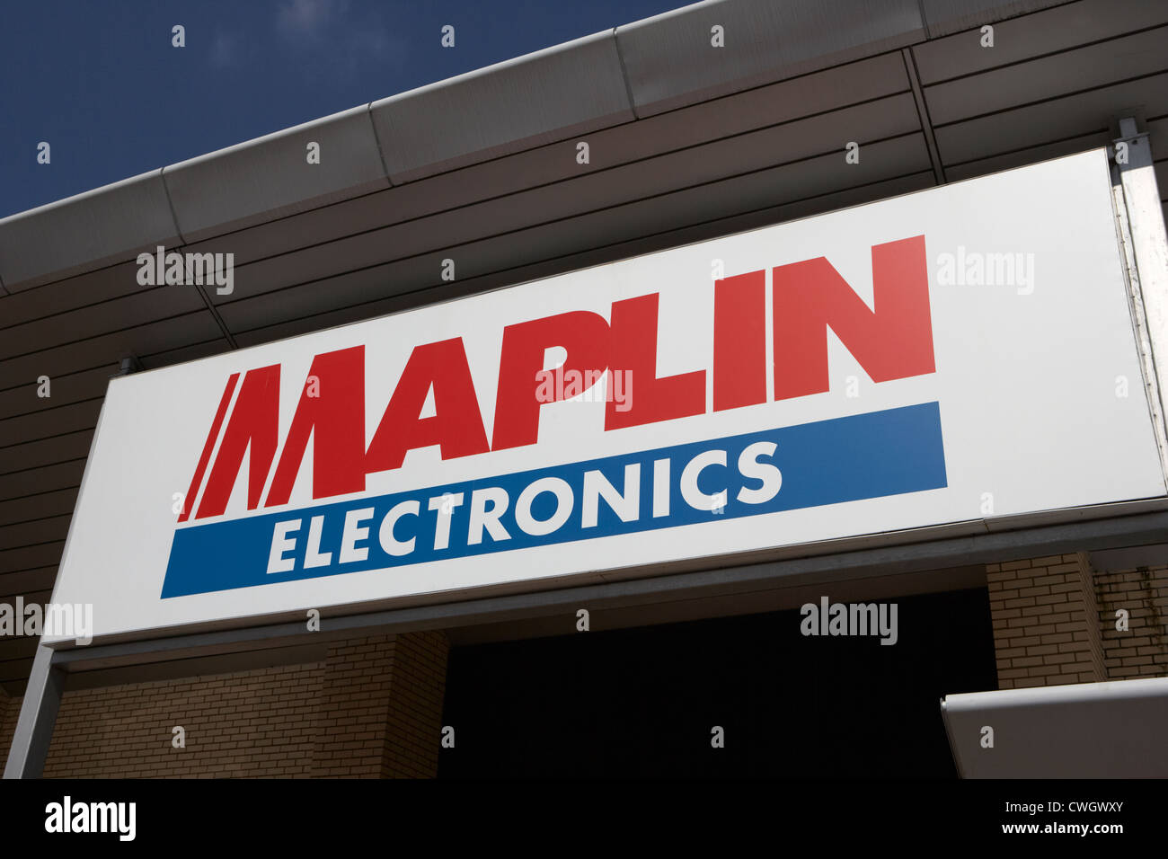 maplin electronics retail store in out of town retail park Livingston, Scotland, uk, united kingdom Stock Photo