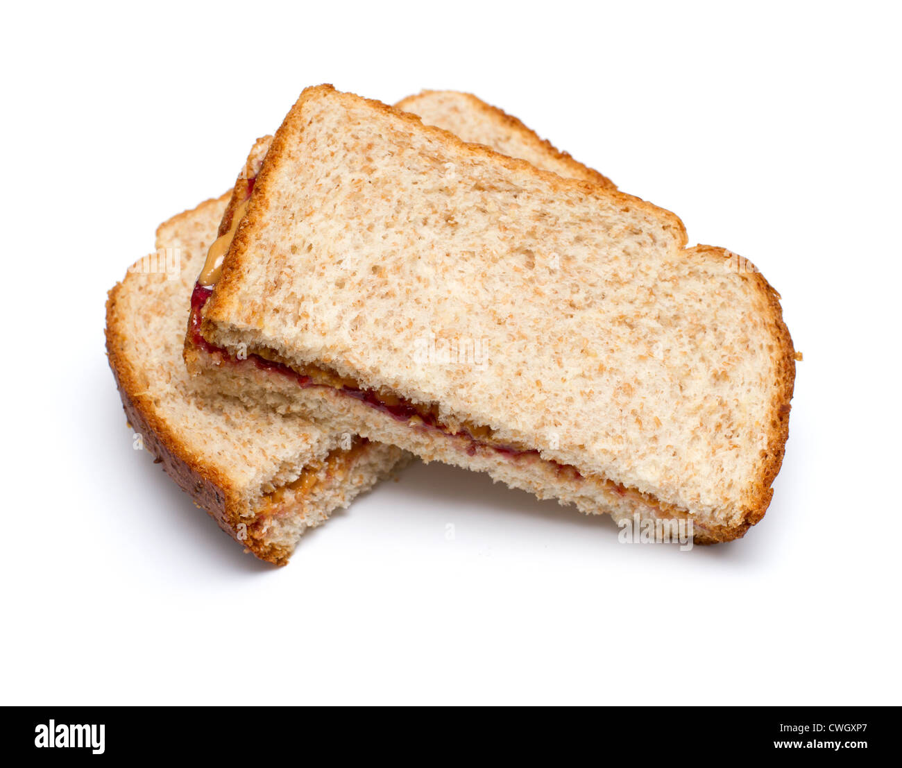Peanut butter and jam sandwich Stock Photo Alamy