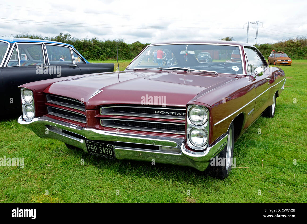 An old Pontiac at a vintage car rally in Cornwall, UK Stock Photo