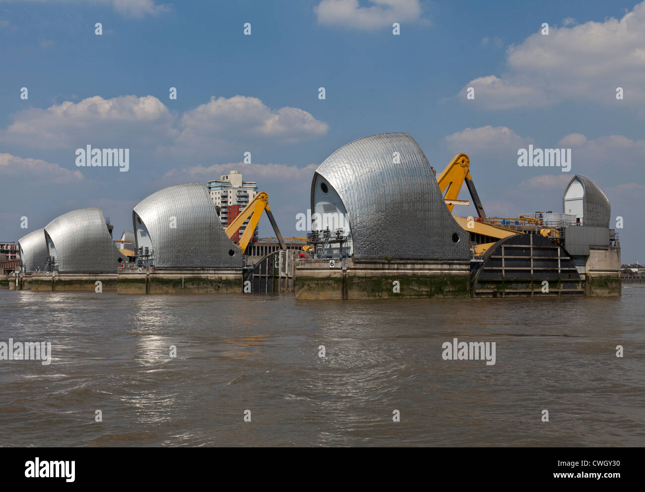 Thames Barrier on the River Thames in London Stock Photo Alamy