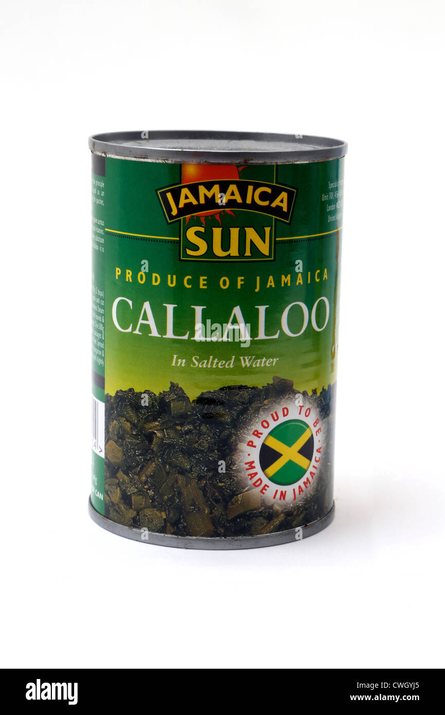 A Tin Of Callaloo In Salted Water Made In Jamaica Caribbean Food Stock Photo Alamy