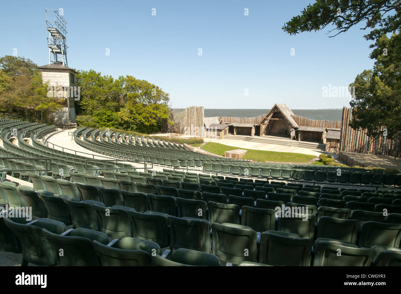 The Lost Colony outdoor drama play Historic Waterfront Theater Manteo Roanoke Island North Carolina Outer Banks Stock Photo