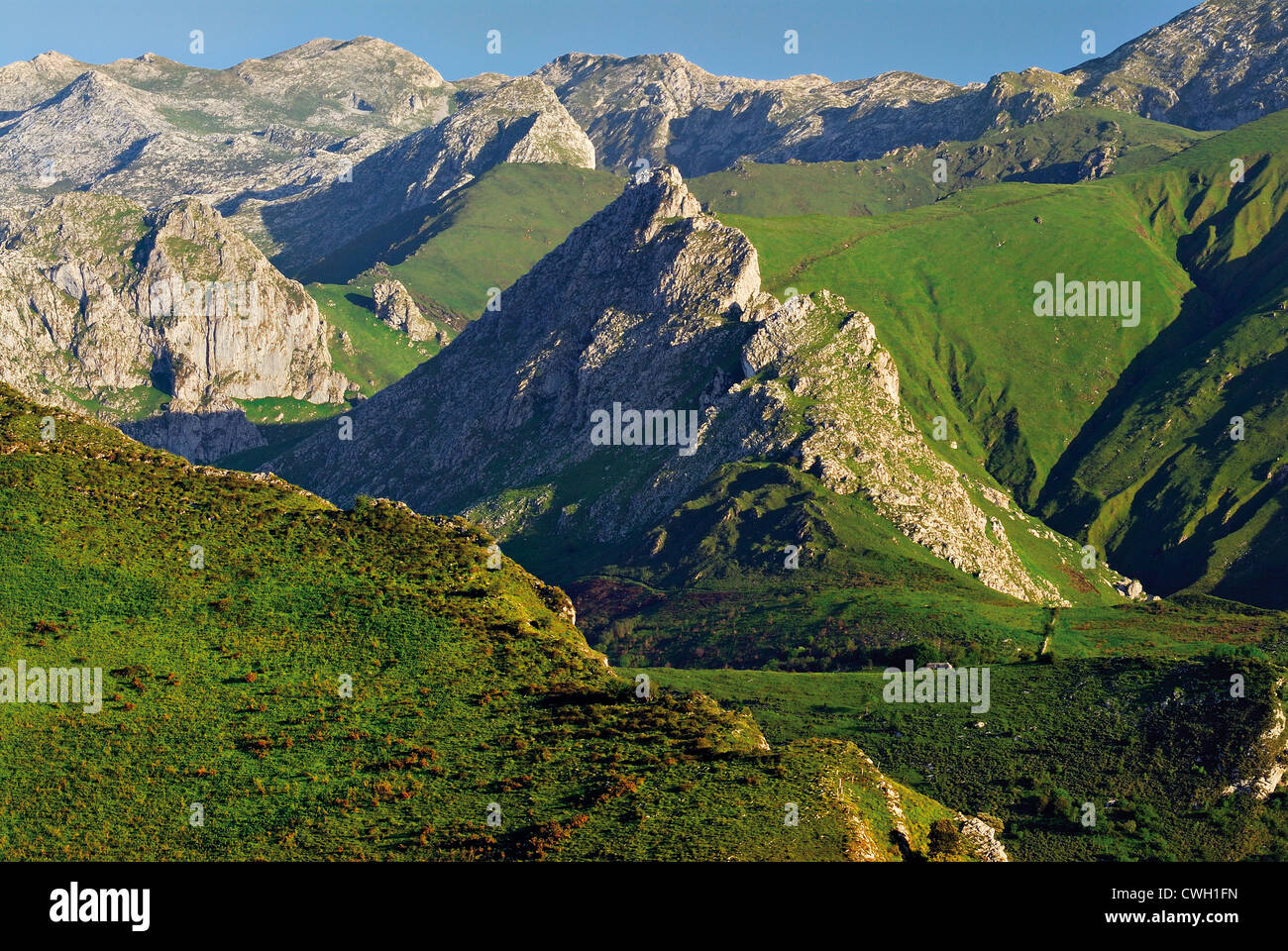 Spanien, Asturien: Mountain view in the Nationalpark  Picos de Europa Stock Photo