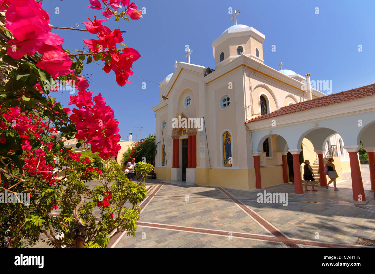 St. Paraskevi Greek Orthodox Church at Kos town, Island of Kos, Dodecanese Group, Greece. Stock Photo