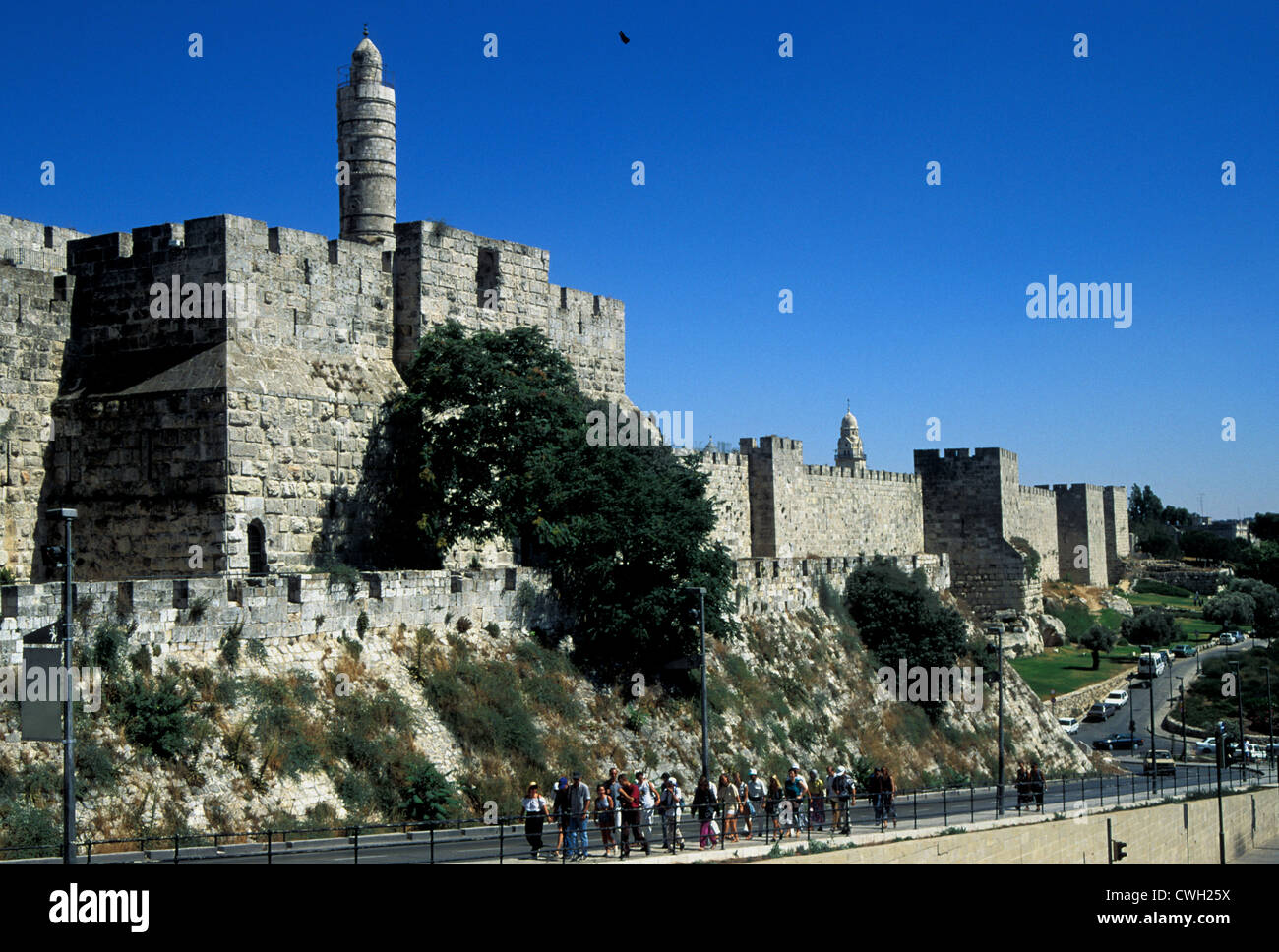 16th century Ottoman walls surrounding the old city of Jerusalem