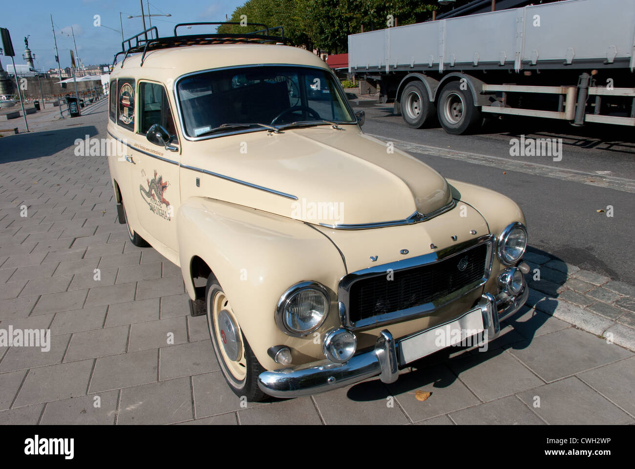 Classic Volvo from sixties (1960's) seen at streets of Stockholm (Sweden) Stock Photo