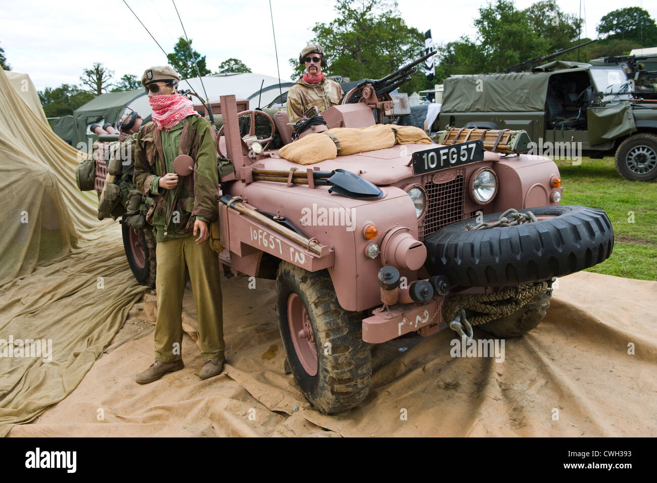 Land Rover 4x4 SAS special forces Pink Panther military vehicle at annual Eastnor Land Rover Show Herefordshire England UK Stock Photo