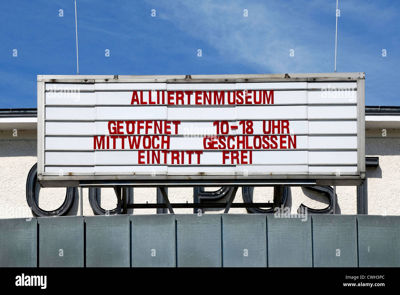 The Allied Museum in the Clayallee in Berlin. Stock Photo