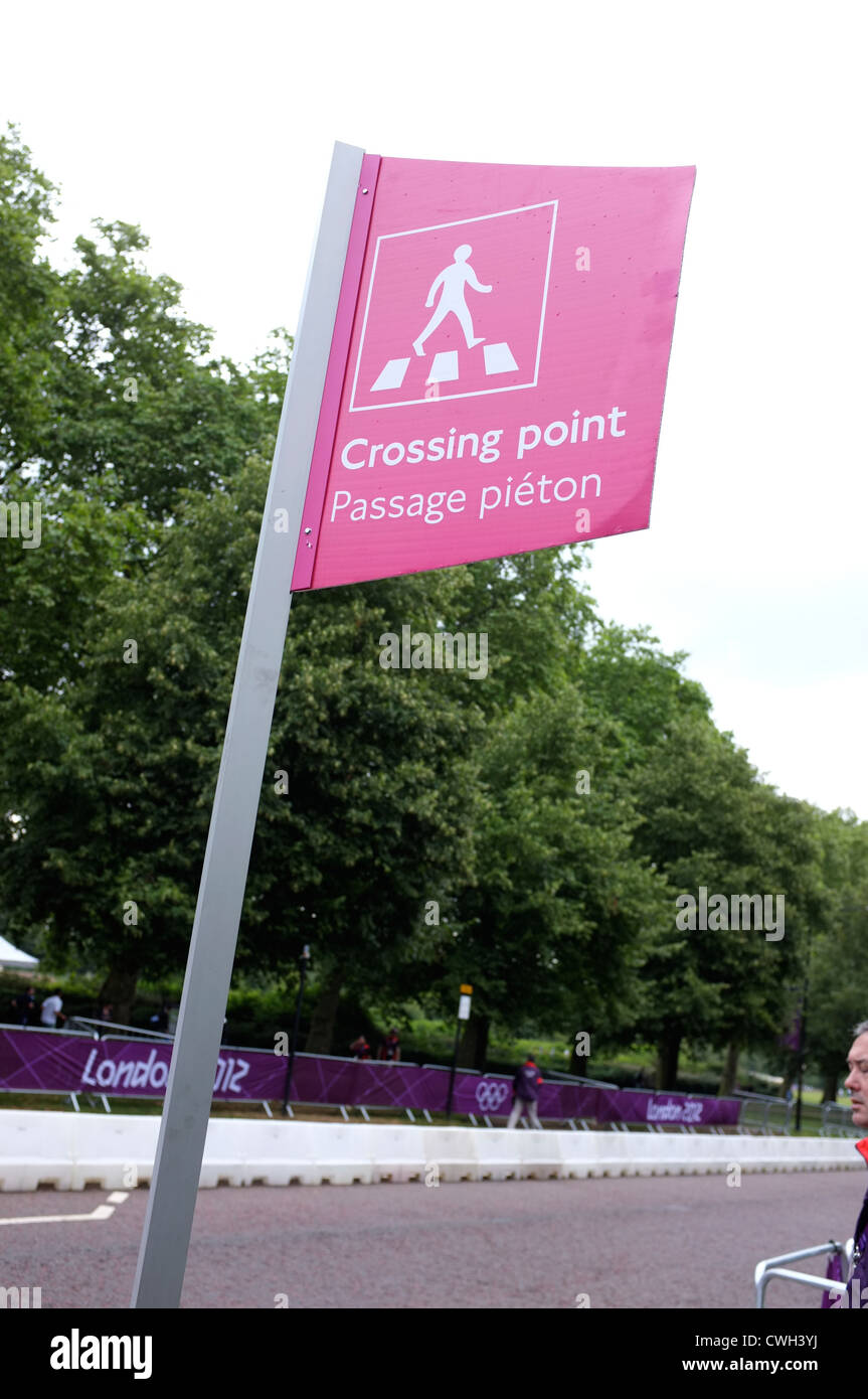 crossing point at Hyde Park London triathlon 2012 Stock Photo