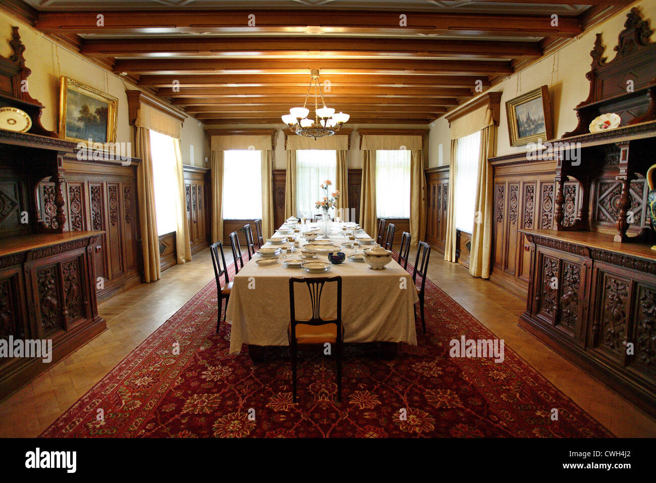 Yalta, a room in a hunting lodge Massandra Stock Photo