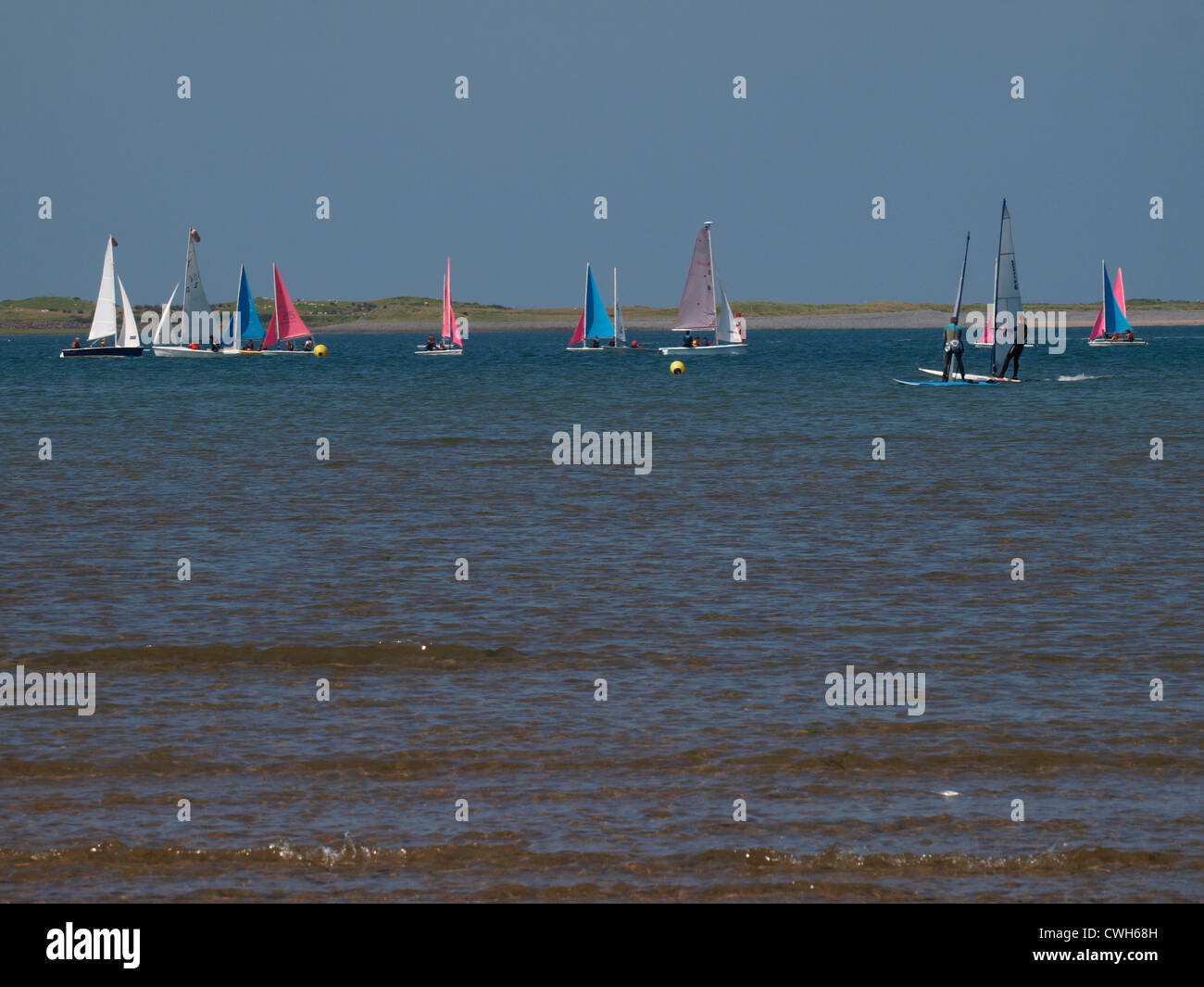 Children sailing laser dinghies, Instow, Devon, UK Stock Photo Alamy
