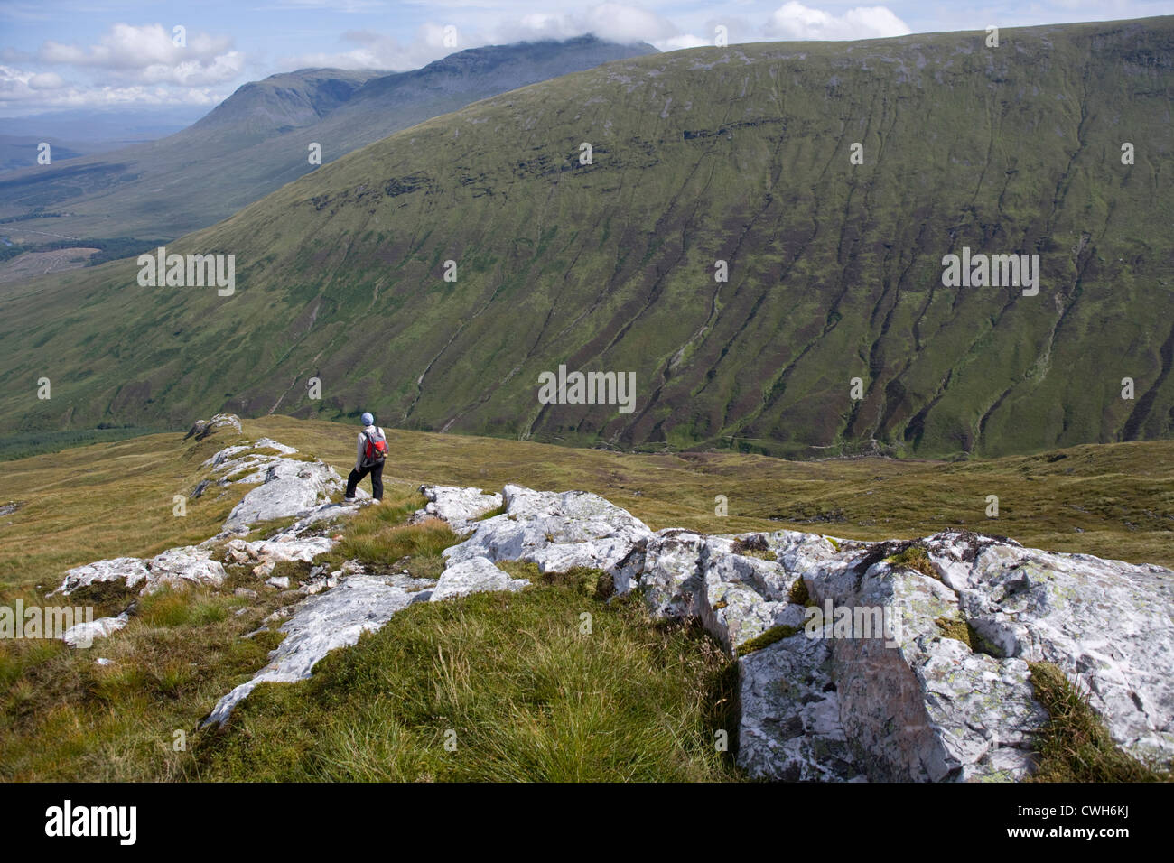 Looking over to the Munro Beinn Dorain from the slopes of the Corbett Beinn Udlaidh. Stock Photo