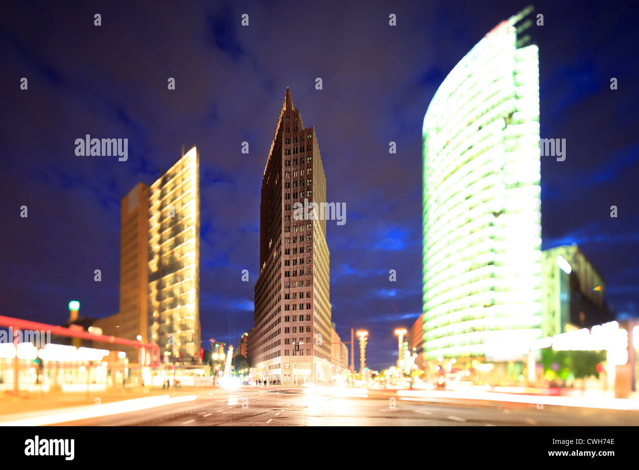 Potsdamer Platz by night Stock Photo - Alamy