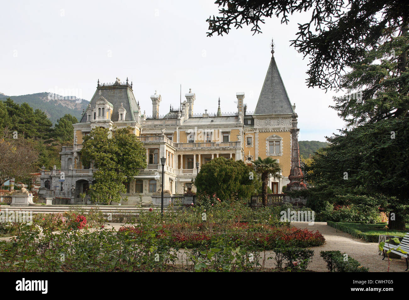 Yalta, the hunting lodge Massandra Stock Photo