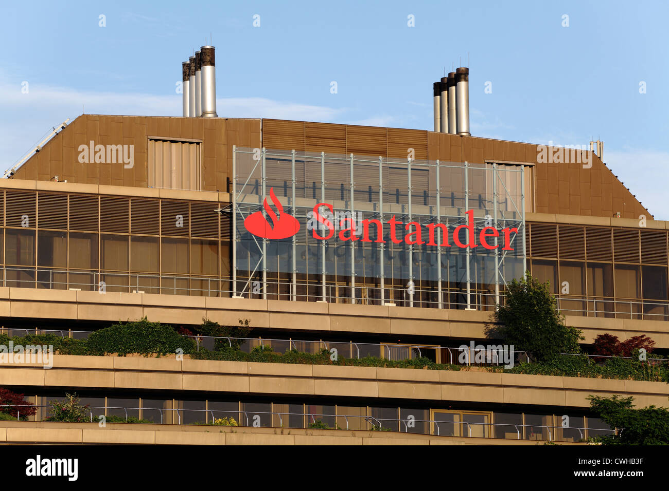 Detail of the Santander Asset Management Building, Glasgow, Scotland, UK Stock Photo