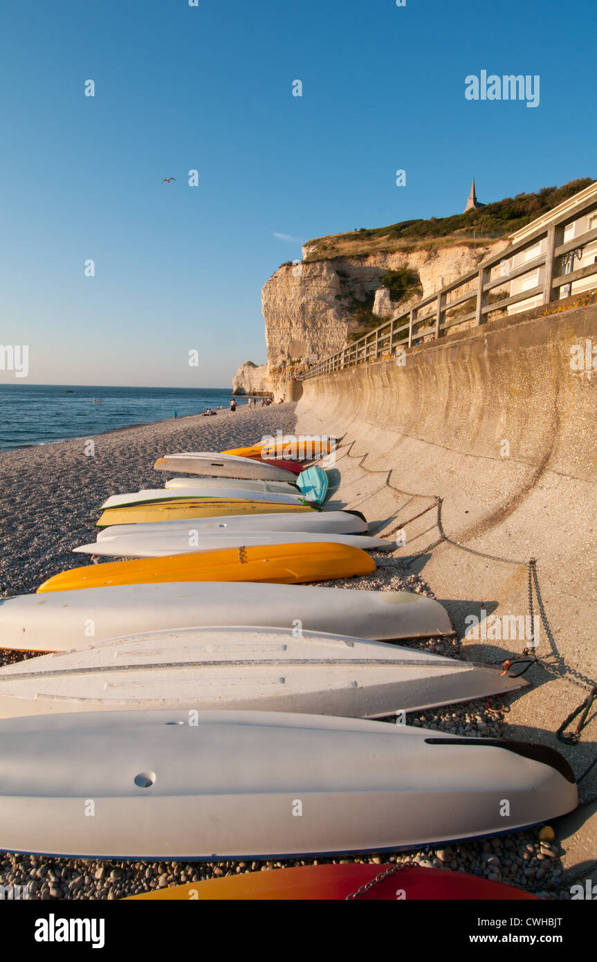 The seaside resort of Étretat, Haute-Normandie, France. Stock Photo