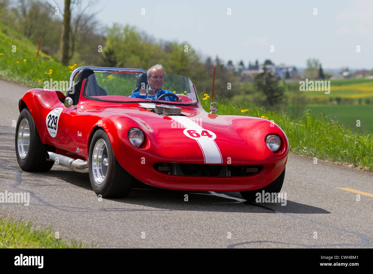Vintage race touring car Cheetah GTC R from 1964 at Grand Prix in  Mutschellen, SUI on April 29, 2012 Stock Photo - Alamy, image size:1300x956