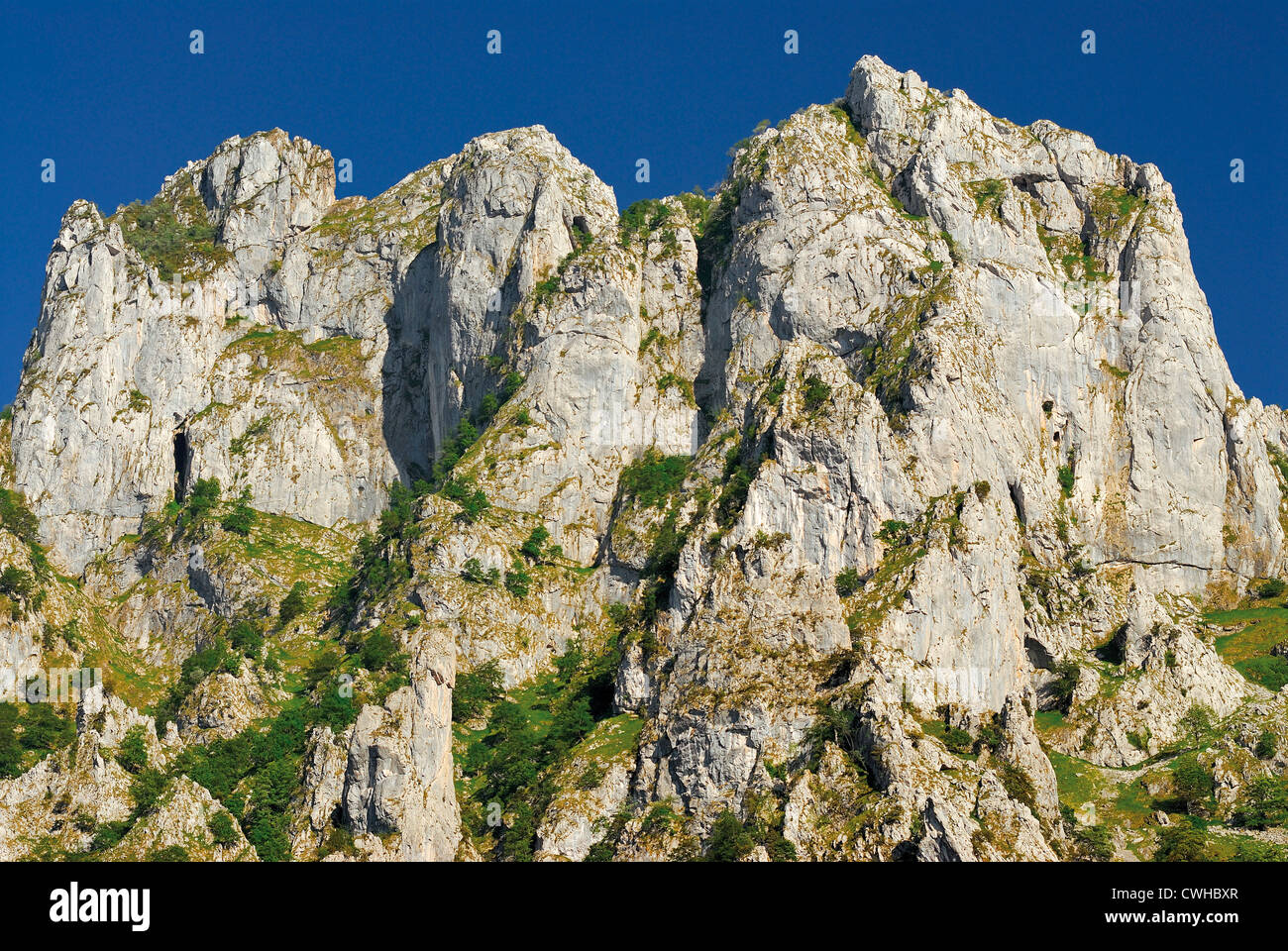 Spanien, Asturien: Peak of the mountains Picos de Europa Stock Photo