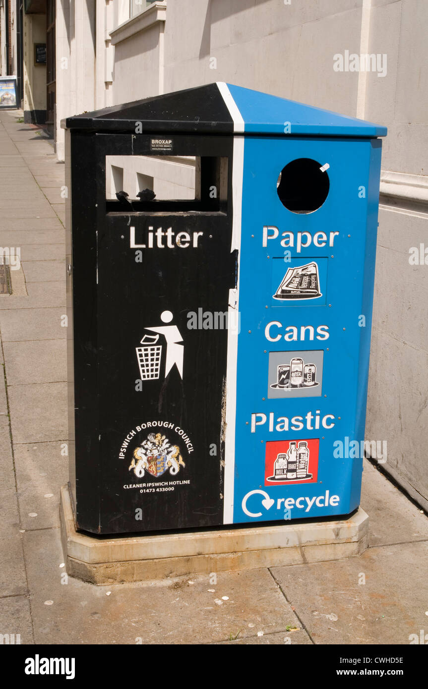 recycling bin bins separated separate waste separating rubbish can
