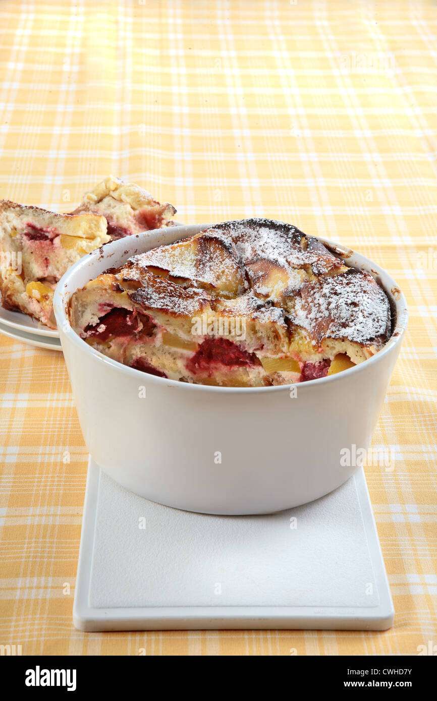 Fruit Bread Pudding Stock Photo Alamy