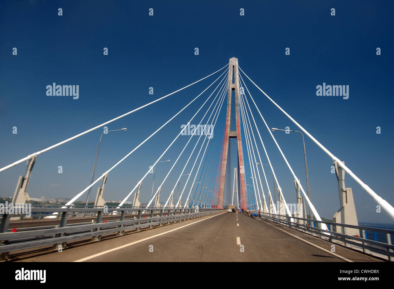 Bridge Vladivostok-Russky Island. Far East, Primorsky Krai, Russian ...
