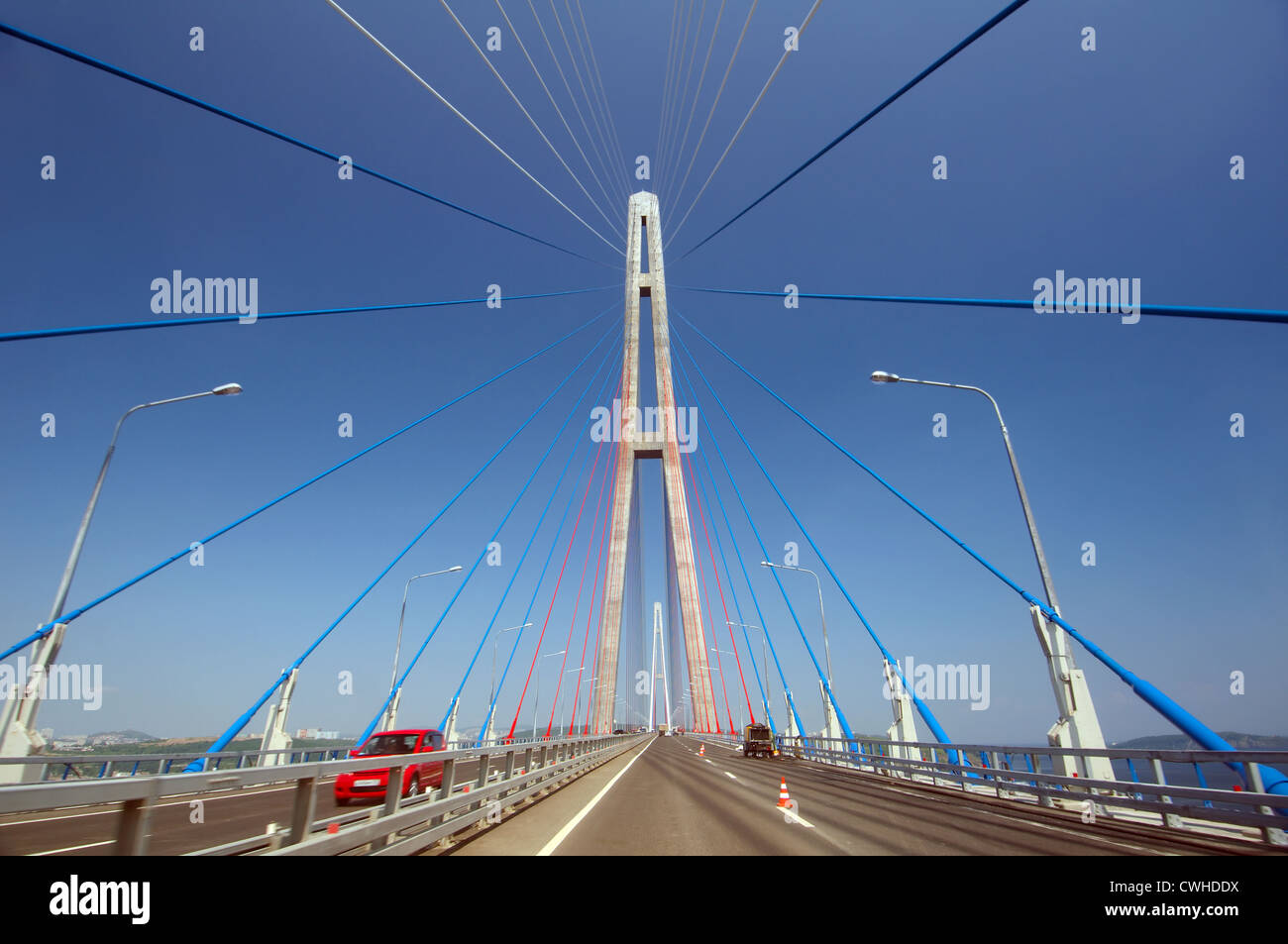 Bridge Vladivostok-Russky Island. Far East, Primorsky Krai, Russian ...