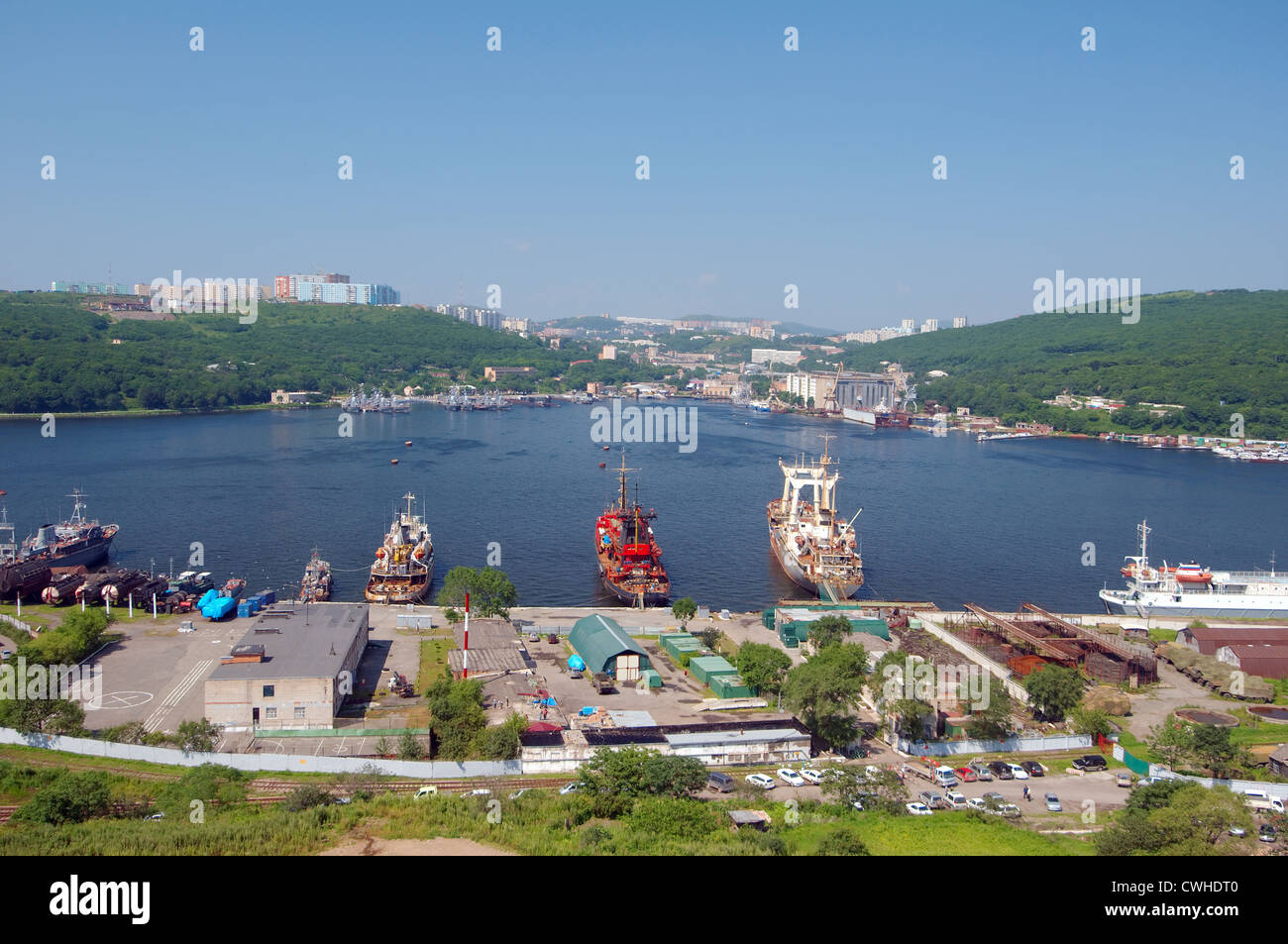 port, Vladivostok, Far East, Primorsky Krai, Russian Federation Stock Photo