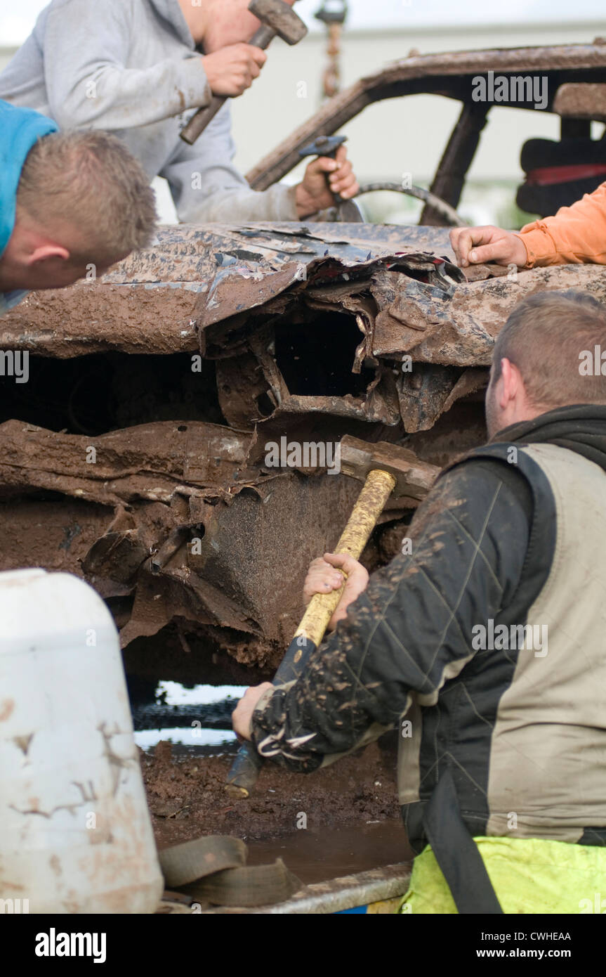 sledgehammer sledge hammer hammers hammering stock car banger racing