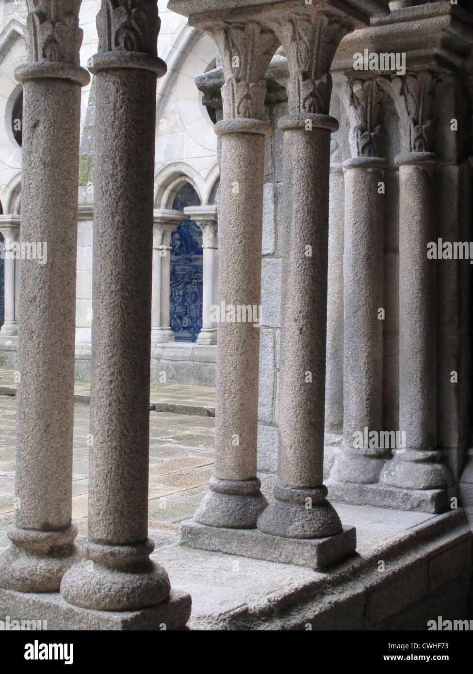 cloisters inside Se Cathedral Porto Portugal Stock Photo