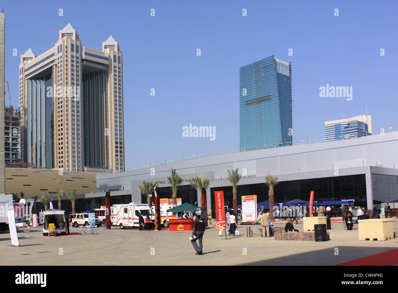 Emirates. Dubai. Exhibits of medical exhibition "Arab healthcare 21