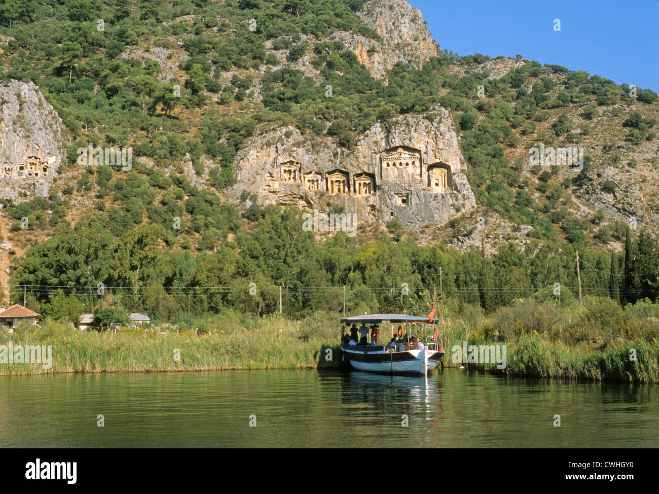 dalyan-river-rock-tombs-turkey-stock-photo-alamy