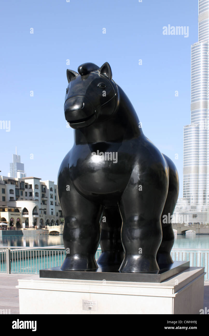 Emirates. Dubai. Horse sculpture Stock Photo Alamy