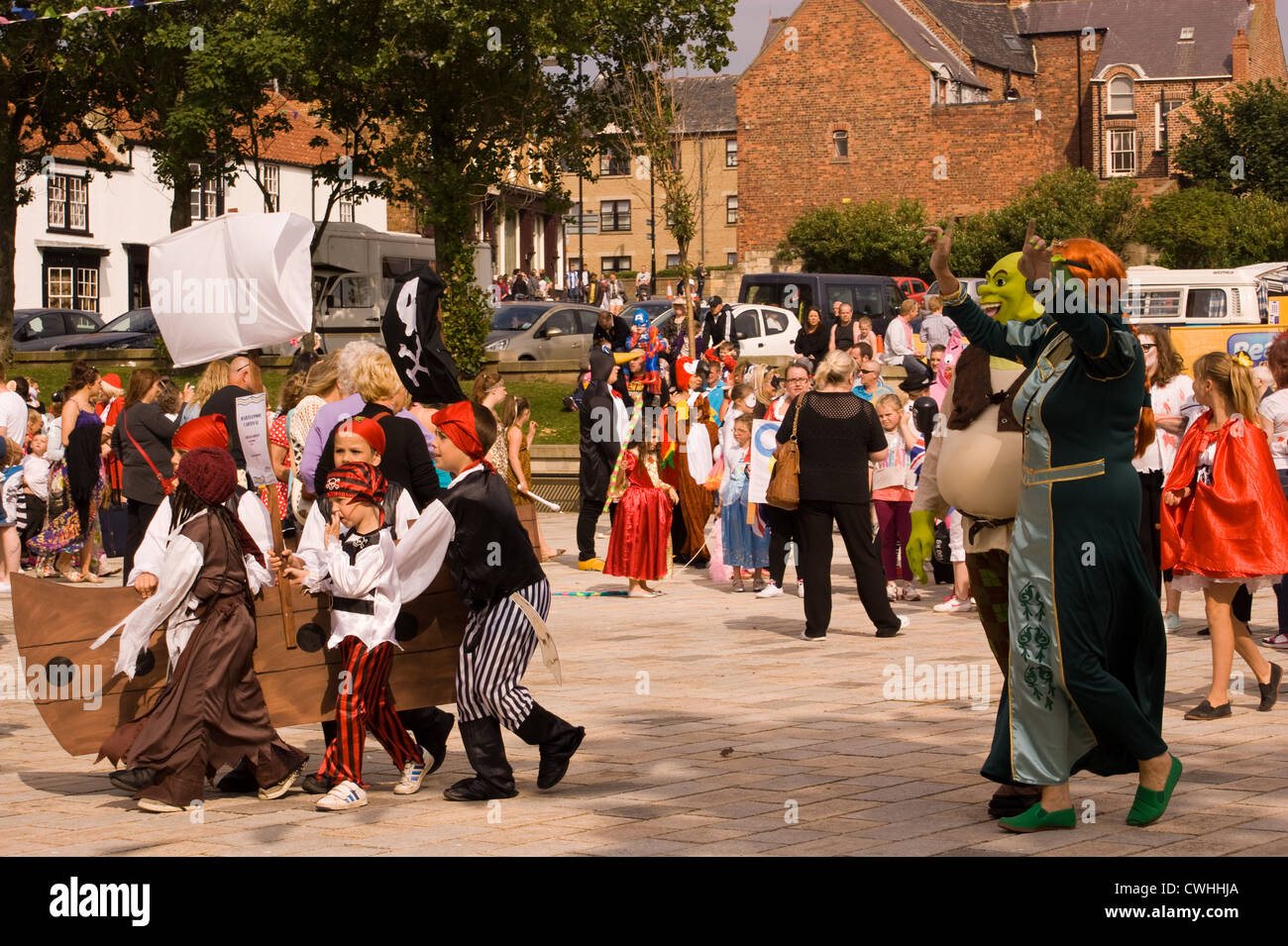 FANCY DRESS PARADE AT THE HEADLAND CARNIVAL HARTLEPOOL 2012 Stock Photo